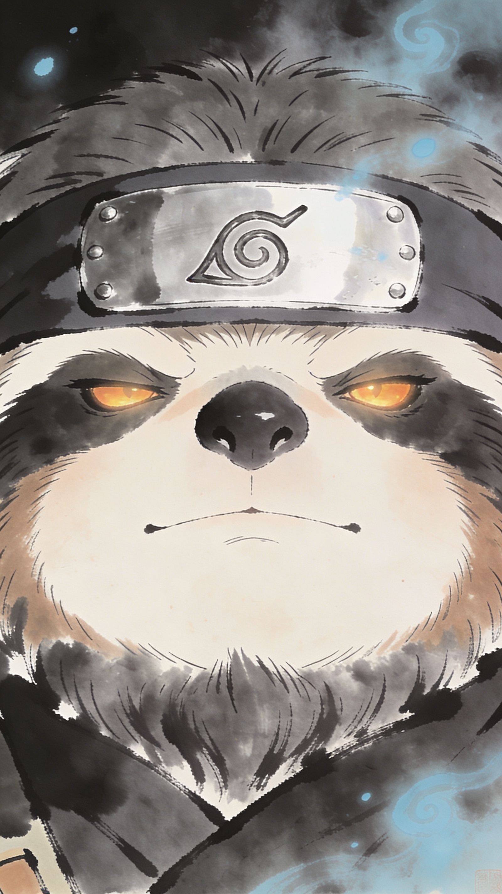 Close portrait of Namake's deep amber eyes, filled with ancient knowing