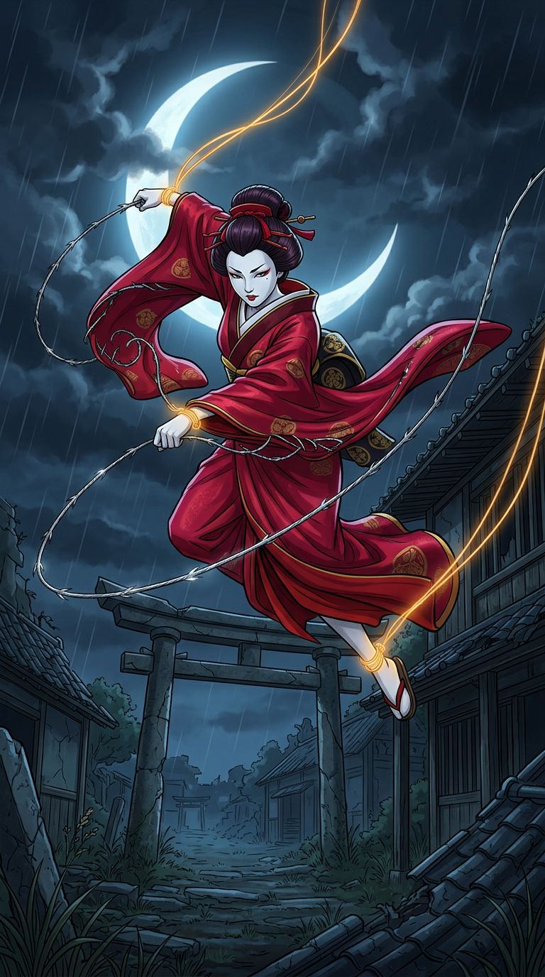 Red Lady puppet in combat